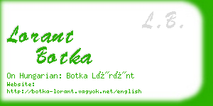 lorant botka business card